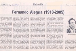 Fernando Alegría (1918-2005)