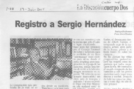 Registro a Sergio Hernández