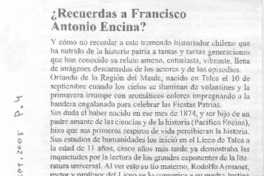 ¿Recuerdas a Francisco Antonio Encina?