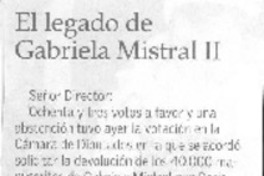 El legado de Gabriela Mistral II