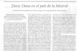 Doris Dana en el país de la Mistral