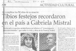 Tibios festejos recordaron en el país a Gabriela Mistral