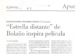 "Estrella distante" de Bolaño inspira película