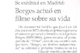 Borges actuó en filme sobre su vida