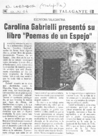 Carolina Gabrielli presentó su libro "Poemas de un espejo"