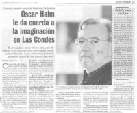 Oscar Hahn le da cuerda a la imaginación en Las Condes (entrevista)