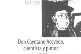 Don Cayetano Acevedo, cuentista y pintor