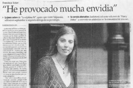 Francisca Solar: He provocado mucha envidia" (entrevista)