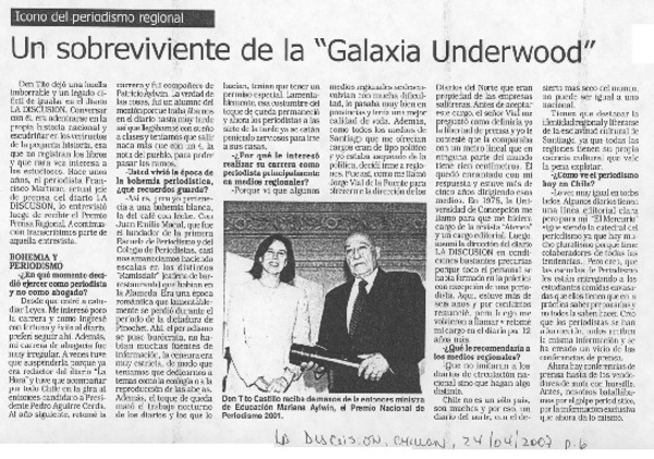 Un sobreviviente de la "Galaxia Underwodd" (entrevista)