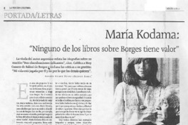 María Kodama: "Ninguno de los libros sobre Borges tiene valor"