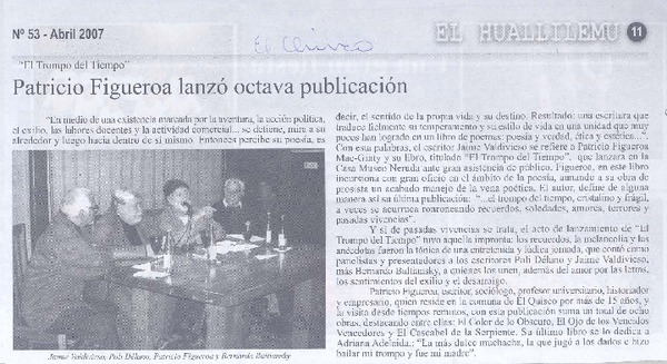Patricio Figueroa lanzó octava publicación