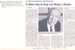 El viaje de Jorge Luis Borges a Ginebra.