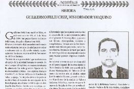 Guillermo Feliú Cruz, historiador talquino