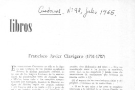 Francisco Javier Clavigero (1731-1787)