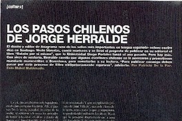 Los pasos chilenos de Jorge Herralde (entrevista)