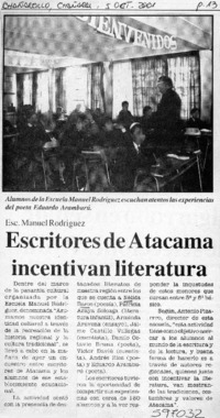 Escritores de Atacama incentivan literatura  [artículo]