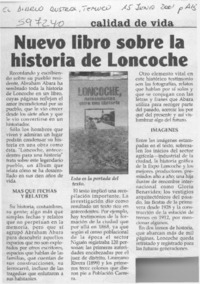 Nuevo libro sobre la historia de Loncoche  [artículo]