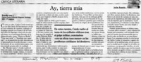 Ay, tierra mía  [artículo] Javier Aspurúa