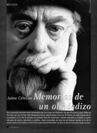 Jaime Celedón memorias de un olvidadizo  [artículo] Roberto Merino