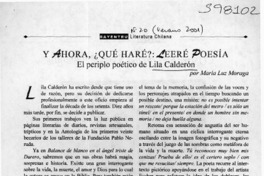 Periplo poético de Lila Calderón  [artículo] María Luz Moraga