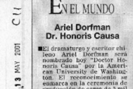 Ariel Dorfman Dr. Honoris Causa  [artículo]