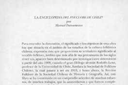 La Enciclopedia del folclore de Chile  [artículo]