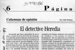 El detective Heredia  [artículo] Poli Délano
