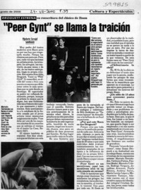 "Peer Gynt" se llama la traición  [artículo] Rigoberto Carvajal