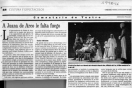 A Juana de Arco le falta fuego  [artículo] Leopoldo Pulgar I.