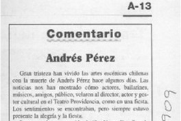 Andrés Pérez  [artículo] Patricia Henríquez