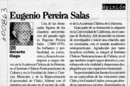 Eugenio Pereira Salas  [artículo] Gerardo Claps