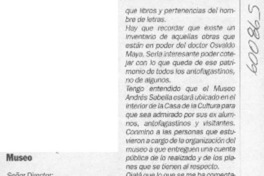 Museo  [artículo] Osmán Cortés Argandoña