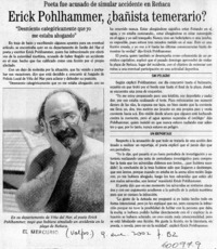 Erick Pohlhammer, ¿bañista temerario?  [artículo]
