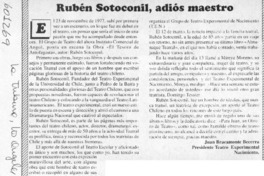 Rubén Sotoconil, adiós maestro  [artículo] Juan Bracamonte Becerra