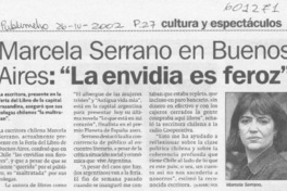 Marcela Serrano en Buenos Aires, "la envidia es feroz"  [artículo]