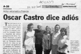 Oscar Castro dice adiós