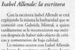 Isabel Allende, la escritora  [artículo] Gastón Logorbe