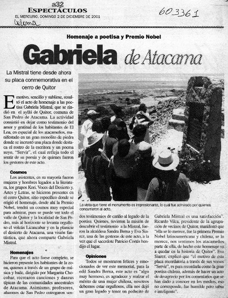 Gabriela de Atacama  [artículo]