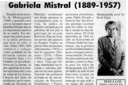Gabriela Mistral (1889-1957)  [artículo]