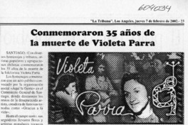 Conmemoranron 35 años de la muerte de Violeta Parra  [artículo]