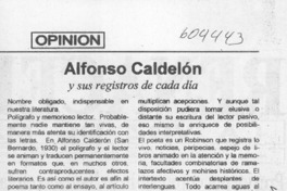 Alfonso Calderón y sus registros de cada día  [artículo]