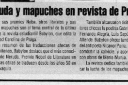 Neruda y mapuches en revista de Praga  [artículo]