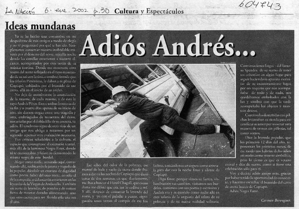 Adiós Andrés  [artículo]