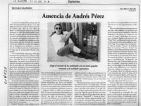 Ausencia de Andrés Pérez  [artículo] Luis Alberto Mansilla