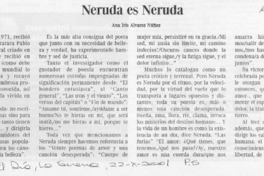 Neruda es Neruda  [artículo] Ana Iris Álvarez Núñez
