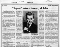 "Topaze", entre el humor y el dolor  [artículo] Enrique Ramírez Capello