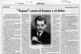 "Topaze", entre el humor y el dolor  [artículo] Enrique Ramírez Capello