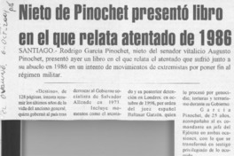 Nieto de Pinochet presentó libro en el que relata atentado de 1986