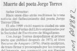 Muerte del Jorge Torres  [artículo]