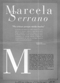 Marcela Serrano, "me critican porque vendo mucho"  [artículo] Marta Castillo